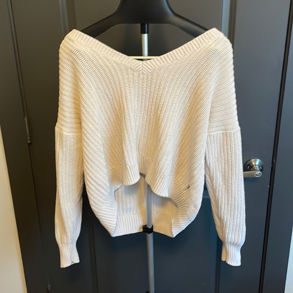 PINK cropped knit sweater